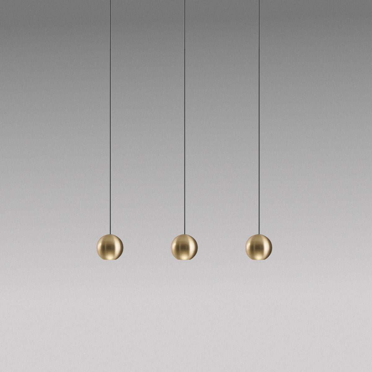 GEALUCE Sospensione multipla lineare a 3 luci con montatura in alluminio bianco-oro-nero satinato LED GUYA GEALUCE Sospensione multipla lineare a 3 luci con montatura in alluminio bianco-oro-nero satinato LED GUYA